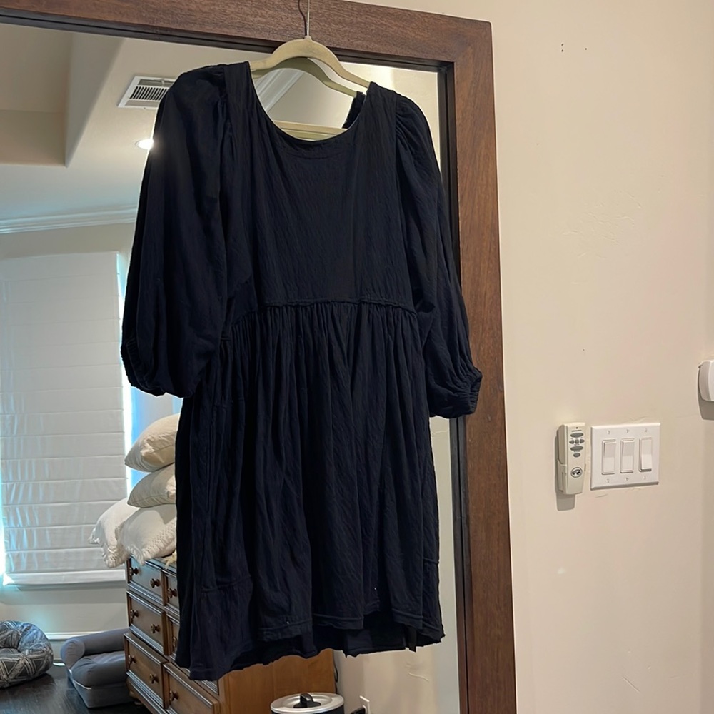 Free People Black mini dress